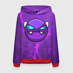 Толстовка-худи женская Geometry Dash, цвет: 3D-красный