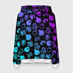 Женская толстовка 7 СМЕРТНЫХ ГРЕХОВ НЕОН ЭМБЛЕМЫ