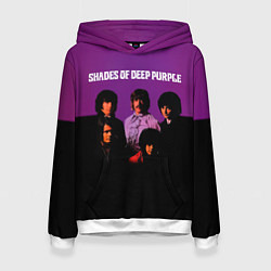 Толстовка-худи женская Shades of Deep Purple, цвет: 3D-белый