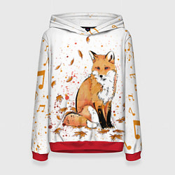Женская толстовка ЛИСА В ЛИСТЬЯХ ОСЕННЕЕ НАСТРОЕНИЕ FOX IN THE FORES