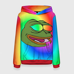 Женская толстовка Pepe rainbow
