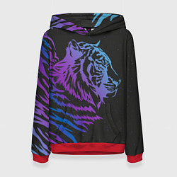 Толстовка-худи женская Tiger Neon, цвет: 3D-красный