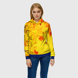 Толстовка-худи женская ОСЕННИЕ ЦВЕТА ЗОЛОТАЯ ОСЕНЬ, цвет: 3D-синий — фото 2