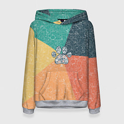 Женская толстовка Лапа на фоне АПВ 5 1 12