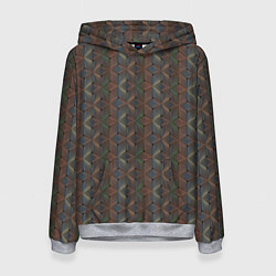 Женская толстовка Абстракция из разноцветных треугольников из линий