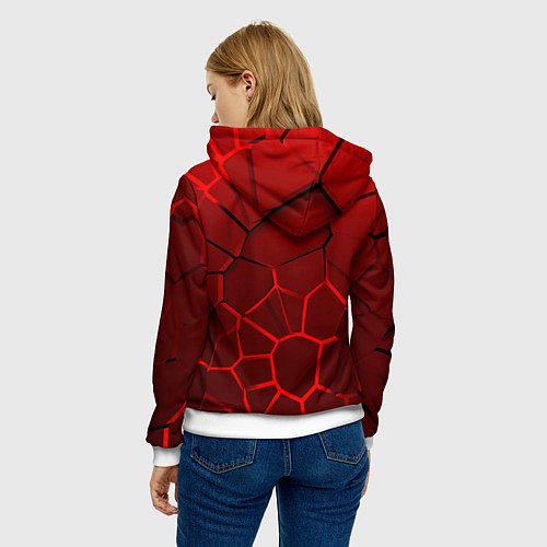 Женская толстовка Митсубиси 3D плиты / 3D-Белый – фото 4