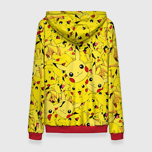 Женская толстовка ПИКАЧУ ПОКЕМОН PIKA PIKA / 3D-Красный – фото 2