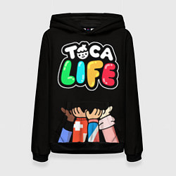Толстовка-худи женская Toca Life: Friends, цвет: 3D-черный