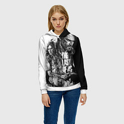 Толстовка-худи женская THE LAST OF US ЧЁРНО БЕЛЫЙ, цвет: 3D-белый — фото 2