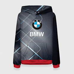 Толстовка-худи женская BMW Logo, цвет: 3D-красный