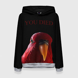 Женская толстовка Красный попугай Red parrot