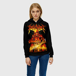 Толстовка-худи женская Revocation, цвет: 3D-черный — фото 2