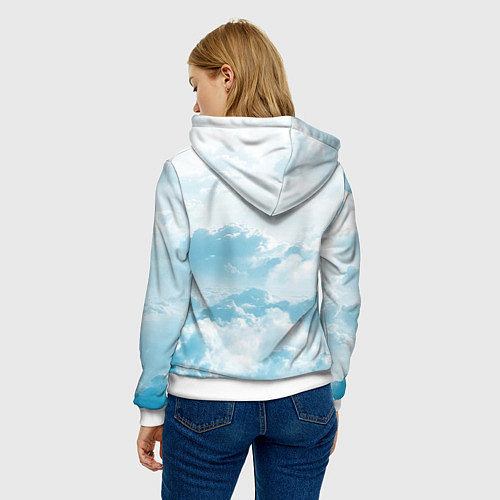 Женская толстовка Плотные облака / 3D-Белый – фото 4