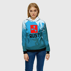 Толстовка-худи женская Выживалка Раст, цвет: 3D-черный — фото 2