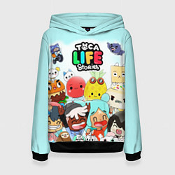Женская толстовка Toca Boca Тока Бока все персонажи
