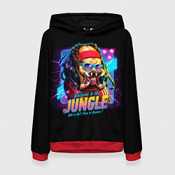 Толстовка-худи женская Predator in the jungle, цвет: 3D-красный
