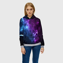 Толстовка-худи женская NEON GALAXY НЕОНОВЫЙ КОСМОС, цвет: 3D-меланж — фото 2