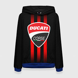Женская толстовка DUCATI CARBON LOGO ITALY CONCERN