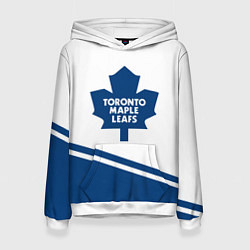 Толстовка-худи женская Toronto Maple Leafs Торонто Мейпл Лифс, цвет: 3D-белый