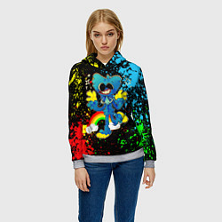 Толстовка-худи женская Poppy Playtime, цвет: 3D-меланж — фото 2