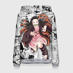 Женская толстовка Незуко Камадо на манге