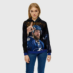 Толстовка-худи женская Никита Кучеров, NHL, цвет: 3D-синий — фото 2