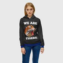 Толстовка-худи женская Тигр We are tigers, цвет: 3D-синий — фото 2