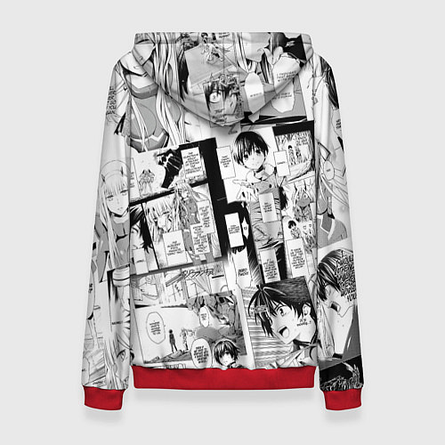 Женская толстовка Zero Two Зеро ту на манге фрейм / 3D-Красный – фото 2
