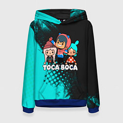 Толстовка-худи женская Toca Boca Рита и Леон, цвет: 3D-синий