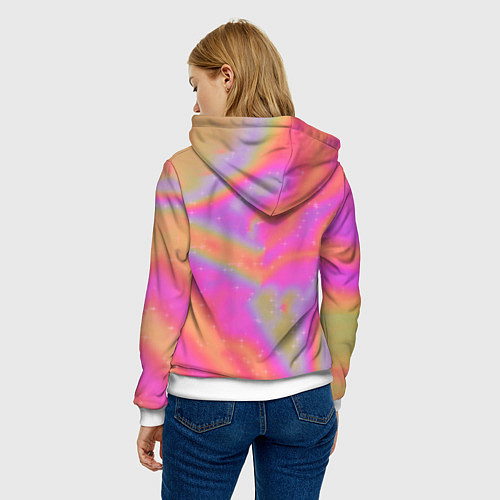 Женская толстовка POPPY PLAYTIME - МАЛЫШ ХАГГИ ВАГГИ / 3D-Белый – фото 4