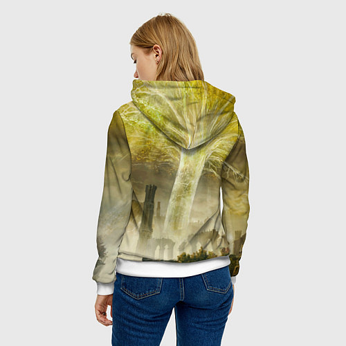 Женская толстовка Elden Ring - междуземье / 3D-Белый – фото 4