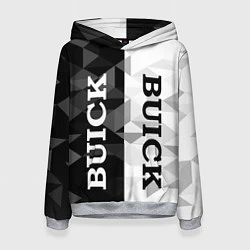 Толстовка-худи женская Buick Black And White, цвет: 3D-меланж