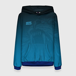 Толстовка-худи женская 1925 SPB Lion Dark Theme, цвет: 3D-синий