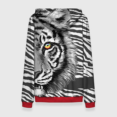 Женская толстовка Голова тигра 22 / 3D-Красный – фото 2