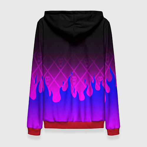 Женская толстовка JOJO KILLER QUEEN КОРОЛЕВА УБИЙЦА FIRE STYLE / 3D-Красный – фото 2