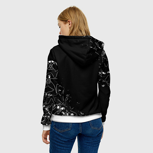 Женская толстовка KIZARU ПРИЗРАК ЛОГО БЕЛЫЙ / 3D-Белый – фото 4