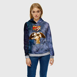 Толстовка-худи женская Беспечный ангел - Ария, цвет: 3D-меланж — фото 2