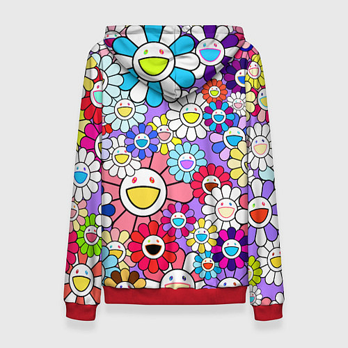 Женская толстовка Цветы Takashi Murakami / 3D-Красный – фото 2