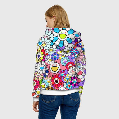 Женская толстовка Цветы Takashi Murakami / 3D-Белый – фото 4