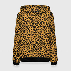 Толстовка-худи женская Леопард Leopard, цвет: 3D-черный