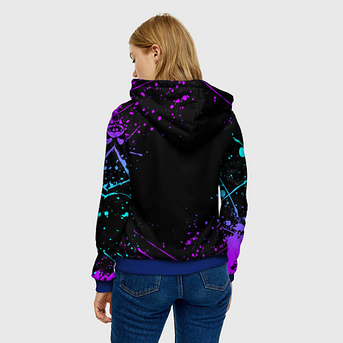 Женская толстовка PORTAL NEON ПОРТАЛ НЕОН / 3D-Синий – фото 4