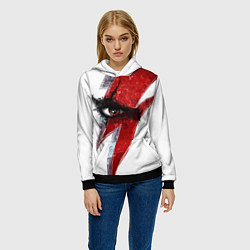 Толстовка-худи женская ГЛАЗ КРАТОСА, БОГ ВОЙНЫ GOD OF WAR, цвет: 3D-черный — фото 2