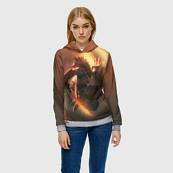 Толстовка-худи женская DOTA 2 ДЖАГЕРНАУТ, цвет: 3D-меланж — фото 2