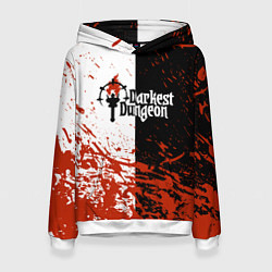 Женская толстовка Darkest Dungeon DD Black White Logo