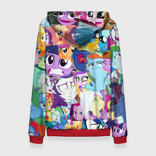 Женская толстовка My Little Pony Персонажи / 3D-Красный – фото 2