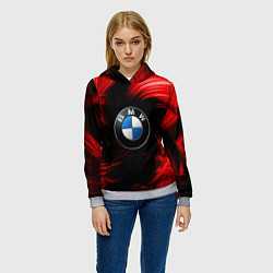 Толстовка-худи женская BMW RED BEAST, цвет: 3D-меланж — фото 2