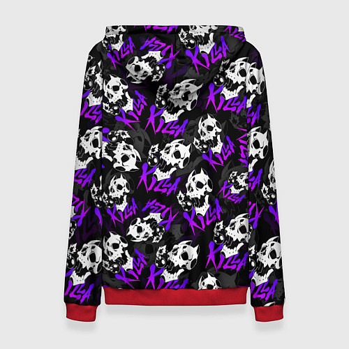 Женская толстовка JOJO KILLER QUEEN КОРОЛЕВА УБИЙЦА УЗОР / 3D-Красный – фото 2