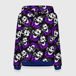 Толстовка-худи женская JOJO KILLER QUEEN КОРОЛЕВА УБИЙЦА УЗОР, цвет: 3D-синий