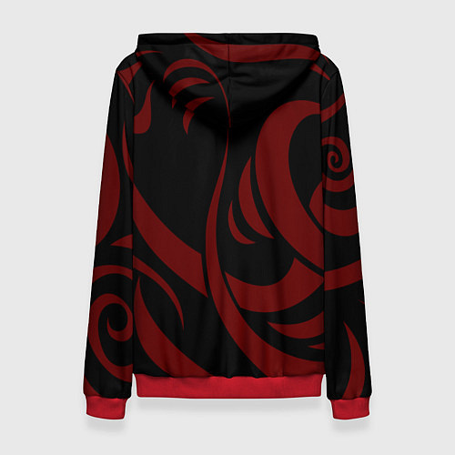 Женская толстовка МАЙКИ МАНДЗИРО САНО КРАСНЫЙ ОРНАМЕНТ / 3D-Красный – фото 2