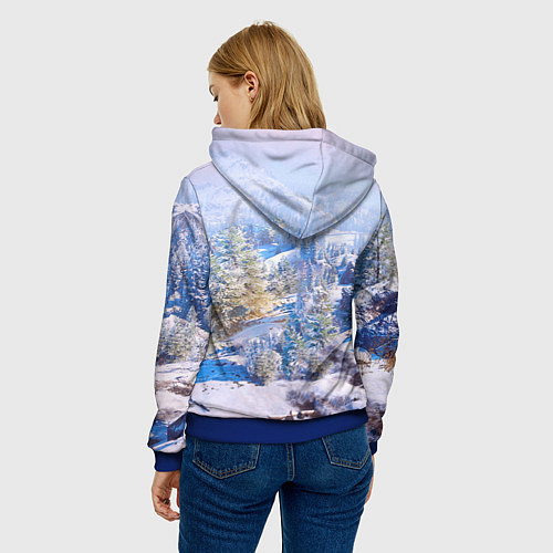 Женская толстовка SnowRunner Гонки по бездорожью / 3D-Синий – фото 4